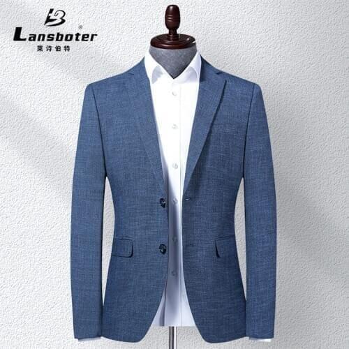 Elegant Blazer Men High Quality Slim Fit Two Buttons Suit Jacket Men Terno Masculino Blazers Working Party Blazer Dress FS-197