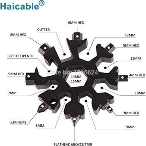 Hot Sale MQ-181 wrench screwdriver key chain snowflake pliers multifunctional crimping tool outdoor key chain