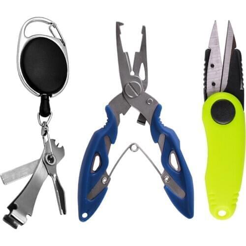 Fishing Quick Knot Tools Stainless Steel Pliers Nipper Line Cutter Clipper Hook Eye Cleaner Hook Sharpener Fly Tying Tool Tackle