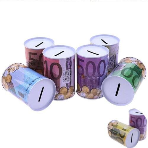 Piggy Bank Safe Cylinder 1Pc Money Box Home Decoration Coins Deposit Storage Box
