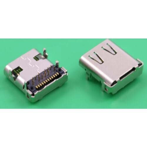 YuXi SMT Micro USB-3.1 Socket Connector SMD 24P Type c Female Socket DIP4 SMD DIP Socket Connector For Hd Transmission Interface