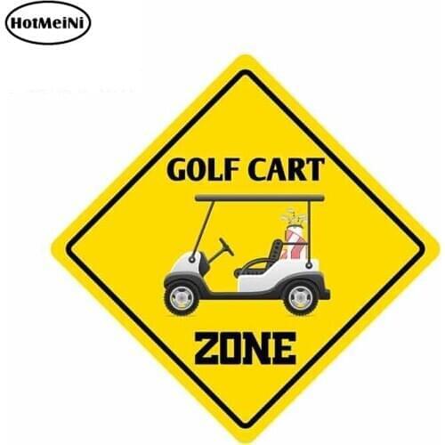 HotMeiNi 13cm x 13cm Golf Cart Zone Funny Car Stickers Waterproof Vinyl Fine Decals Surfboard Trunk RV Laptop Car Accessories