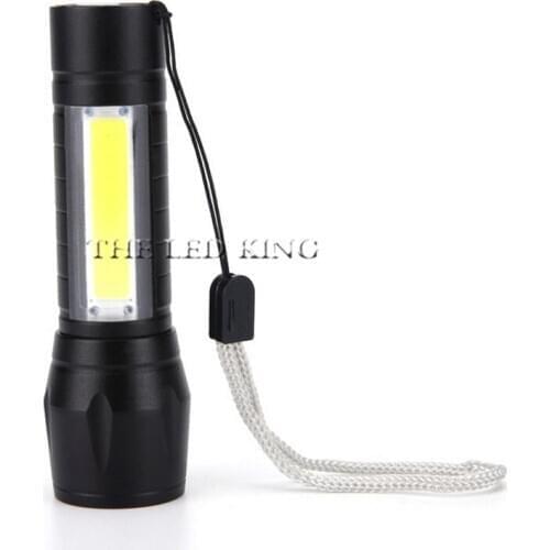 Newest Design XP-G Q5 Built in Battery USB Charging Flashlight COB LED Zoomable Waterproof Bicycle clip head lamp