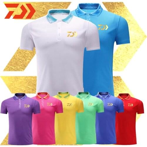 2019 New Fishing Clothing POLO Shirt Men Outdoor Breathable Fishing Shirt Hiking Camping Quick Dry Summer Daiwa Fishing Jersey