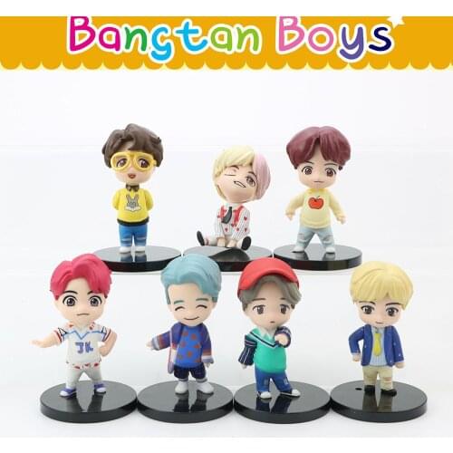 NEW One Blind Box Kpop Bangtan-Boys Fire Figure Doll Girls Boys Toys JIMIN JIN JUNG KOOK SUGA Model Adult Collection Xmas Gift