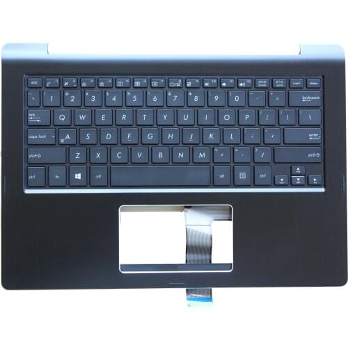 New US Black Laptop C Cover With Backlit Keyboard for Asus TP300 TP300L TP300U TP300LD TP300LJ