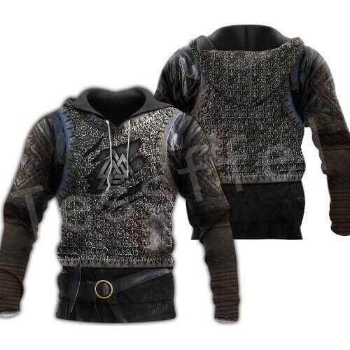Tessffel Viking Tattoo Viking Warriors Legend New Fashion Trucksuit 3DPrint Funny Unisex Zipper/Sweatshirts/Hoodies/Jacket C-13