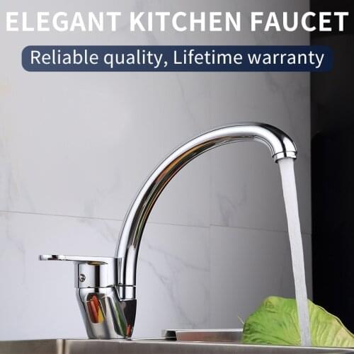 Olinia Kitchen Faucets Stainless Steel Kitchen Mixer Single Handle Single Hole Kitchen Faucet Mixer Sink Tap Kitchen Faucet