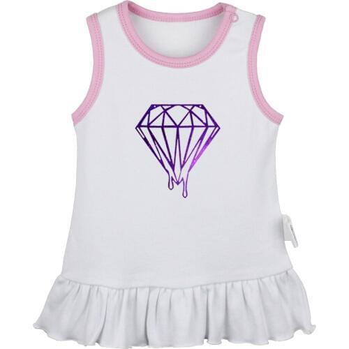Bleeding Melting Dripping Galaxy Diamond Christmas Villain Dancing Newborn Baby Dresses Toddler Sleeveless Dress Infant Clothes