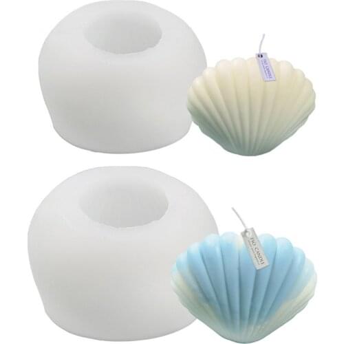 3D Ocean Shell Silicone Soap Mold Candle Making Mould Fondant Candy Cake Chocolate Decorating DIY Baking Tools