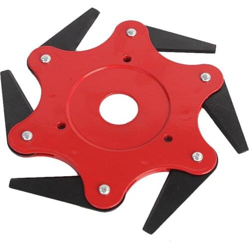 6 Teeth Trimmer Head Steel Blades Razors Lawn Mower Garden Grass Eater Brush Cutter 2.5cm Aperture