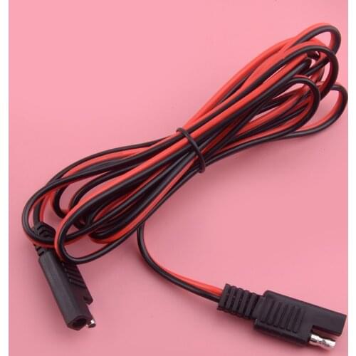 Universal 1Pc 2m SAE to SAE Connector Extension Cable DC Power 18AWG Solar Battery Harness