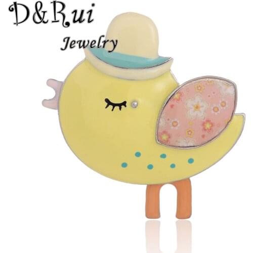 Vintage Enamel Women Brooches Pins Brooch for Women Cartoon Pretty Bird Chick Zinc Alloy Classic Charm Fashion Female Jewelry