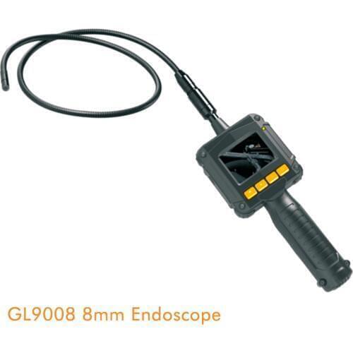 GL9008 8mm Endoscope IP67 Waterproof With Colorful LCD Monitor Camera Head Inspection AV Handheld CMOS