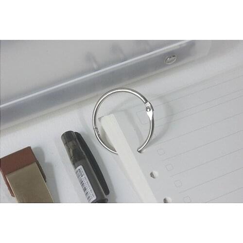 Loose-leaf Metal Rings Notebooks Monocycle Small Iron Hoop Circles Binding Iron 3-Pack Clips
