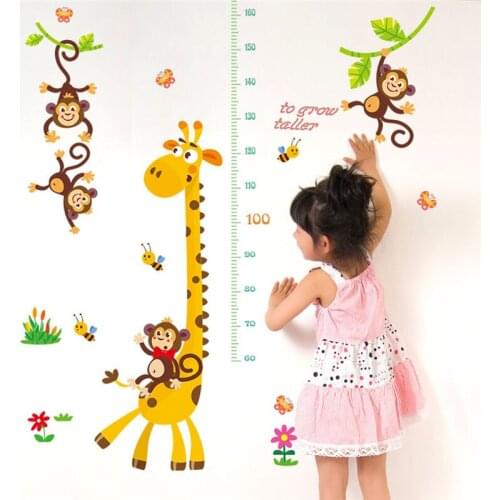 Giraffe Height Sticker Kids Room Bedroom Living Room Wall Stickers for Kids Room living room Wall Decal Home Decoration Poster