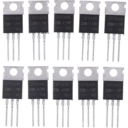 10PCS IRF540N IRF540 TO-220 N-Channel 33A 100V Power MOSFET high Performance Effect Tube Portable Size