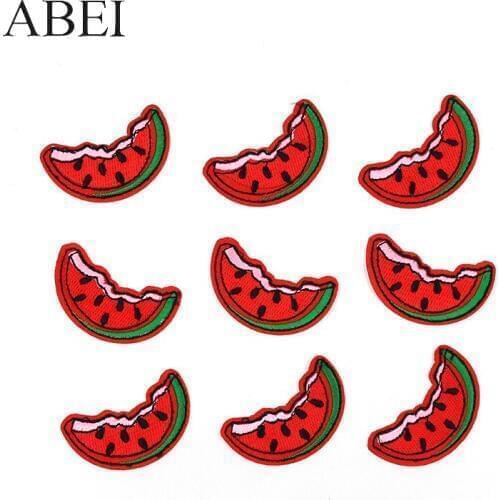 10pcs/lot Jeans Watermelon Stickers Diy Coats Bags Shoes Embroidered Patches Backpack Motif Badge Garment Accessories Appliqued