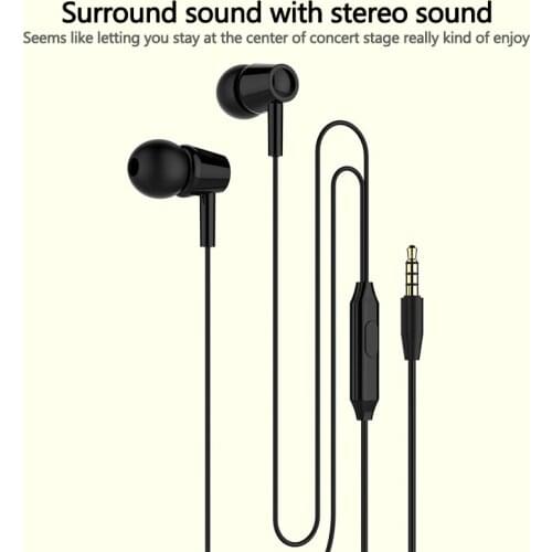 3.5MM Universal In-ear Wired Earphone Sound Clear With Microphone Earbuds Headset For Mobile Phones PC Laptops Support Dropship