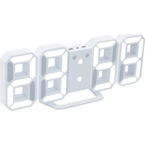 3D Morden LED Digital Wall Clock Table Desk Alarm Watch Durable Night Light Lamp Y5JA