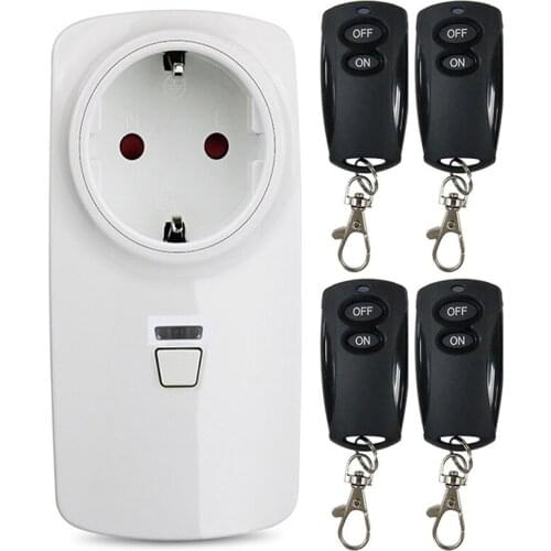 433MHZ 110V 220V 260V RF Wireless Remote Control Switch Socket EU Electrical Outlet Switch Transmitter Light/Fan/Home appliance