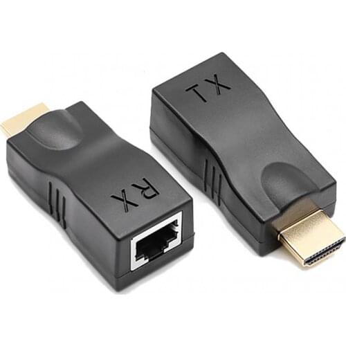 4K HDMI Extender HDMI Extension Up To 30m Over Extension 30m Over CAT5e / CAT6 UTP Ethernet Cable RJ45 Ports LAN Network