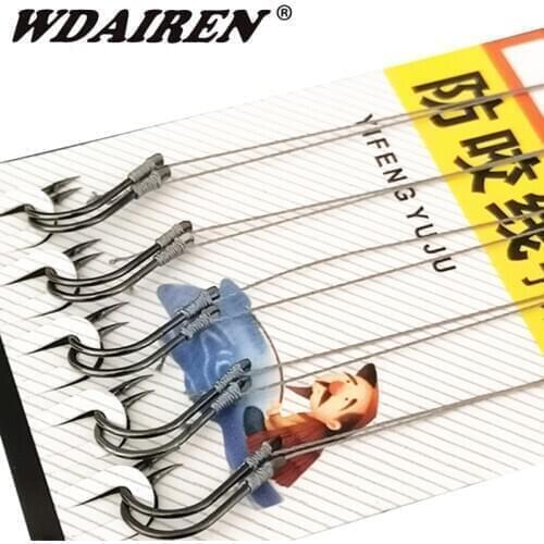 5 Group 10pcs Fishhooks Rigs Swivel Fishing Tackle Lures Pesca Baits Single Combination String Hook Small With PE Fishing Line