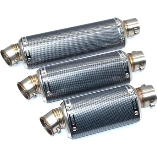 51mm Universal Motorcycle Exhaust Pipe Carbon Fiber Color sticker witi DB killer for CBF600 RC390 MT07 CB650R Z900 R6