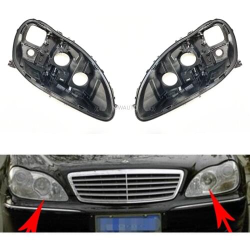 Headlight Base For Mercedes Benz W220 S600 S500 S320 S350 S280 1999~2004 Headlamp House Car Rear Headlight Back Support