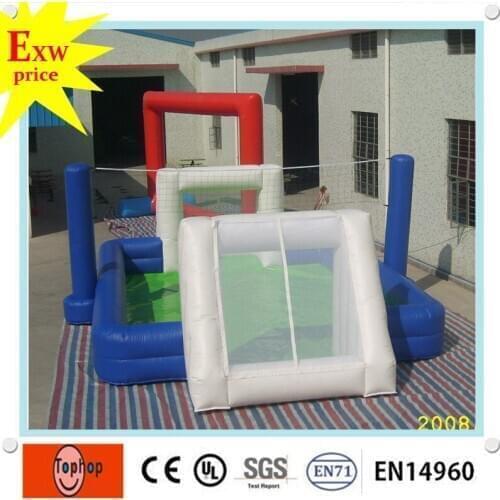 Hot selling pvc tarpaulin inflatable water soap football volleyball soccer court field tent for kids and adults on sale