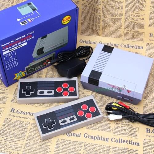 Retro Wireless Handheld 4 Keys Games Console Built-in 620 Classic Games Controller for NES TV Handheld Mini Game Console Joypad