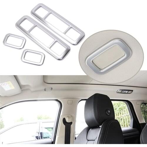 JEAZEA 4Pcs Chrome ABS Car Reading Lamp Frame Decoration Trim For Land Rover Range Rover Evoque 2012- 2014 2015 2016 2017 2018