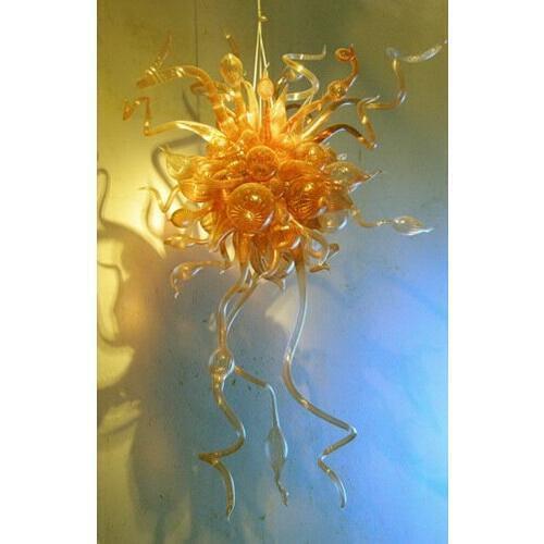 China Supplier CE/UL Led Light Golden Color Hand Blown Glass Vintage Chandelier Light