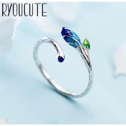 New Gothic Men Open Adjustable Size Flower Rings for Women Wedding Ring Jewelry Valentines Day GIFT 2021