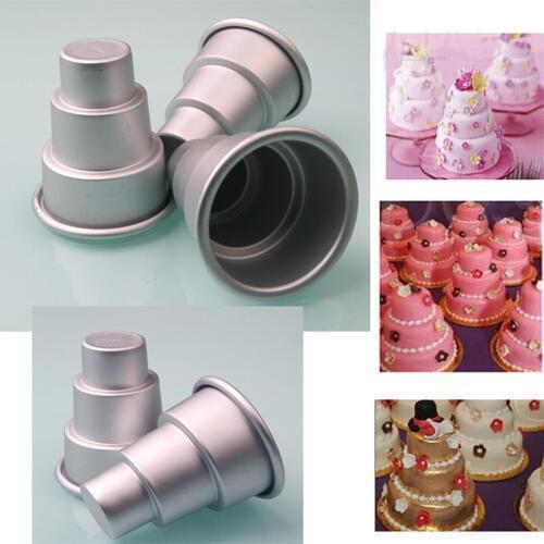 Kitchen Accessories Special Pudding Mould DIY Mini 3-Tier Cupcake Pudding Chocolate Cake Mold F20173524