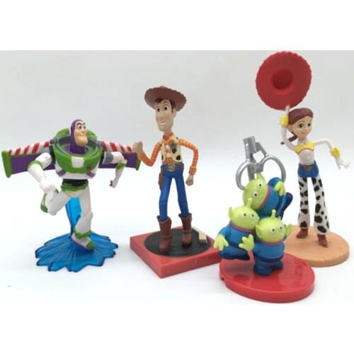 1PCS 8-12cm Disney genuine bulk toy story three eyed woody Tris pony car collection doll