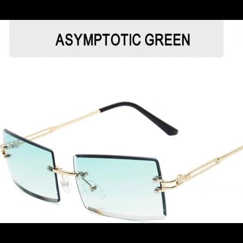 Sunglasses square rimless Sunglasses rectangular Driving Glasses Square Frame Vintage Popular Fashion Glasses