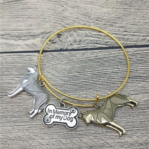 Trendy New Vintage Retro Siberian Husky Bangles Cute Siberian Husky Dog Bangles Bracelets Fashion Animal Pet Jewellery