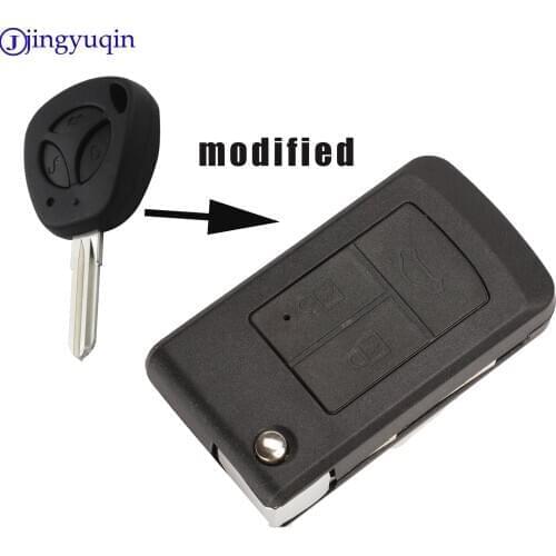 Flip Folding Modified Remote Car Key Case for LADA Key Shell Uncut Blank Blade Replacement Keyless Fob Car Covers 3 Buttons Case