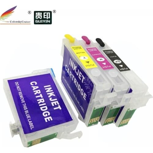 RCE-1151-1054) refillable refill ink cartridge for Epson T1151 T1052 T1053 T1054 115 100 BK/C/M/Y office T33