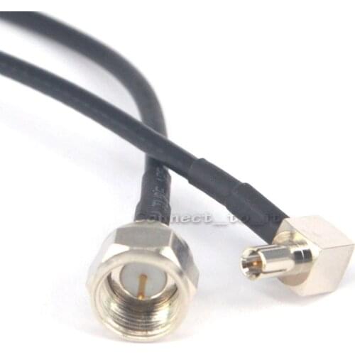 RF Coaxial F Male to TS9 Male Rightangle Connector USB Modem Adapter Extension Cable 15CM RG174