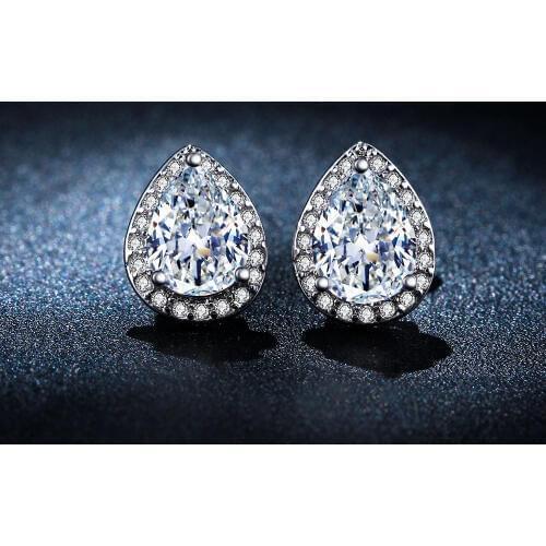 Water earring engagement gift new hot sale lady wedding high-end stud earrings wedding honrosa earrings nice for women