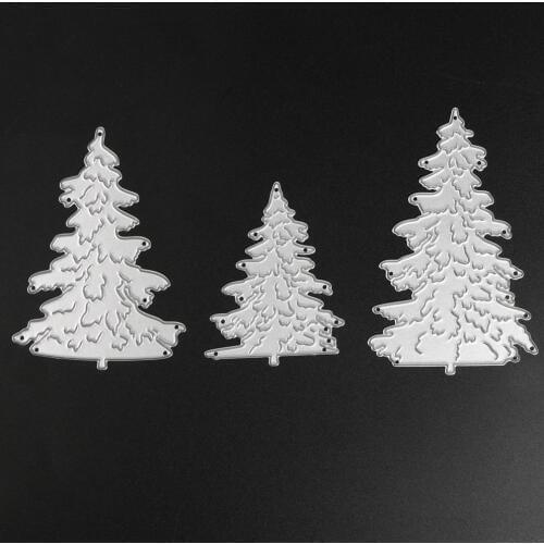 3pcs Christmas tree metal cutting dies stencils for scrapbooking album stamps and dies for card making craft dies cut new 2019