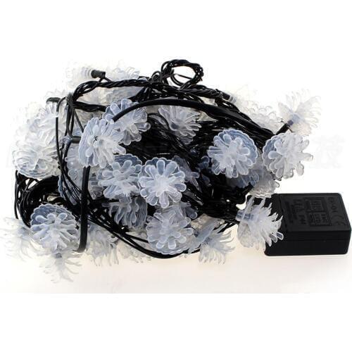 Hot 10m 80LEDs AC220V/110v RGB LED String Light Holiday Lighting for Home party/Wedding Decoration Pinecone christmas light