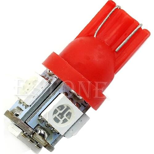 T10 5050 5-LED SMD 194 168 W5W Red XENON Light Wedge Bulb Car Tail Lamp 28GC