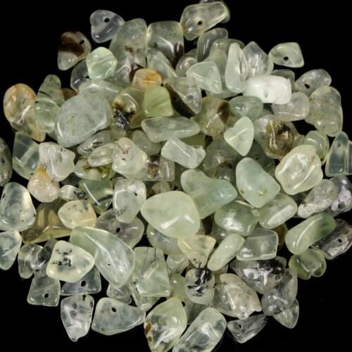 16 Inches Natural Green Prehnites Gravel Stone Chips Irregular Beads For Jewelry Making DIY Bracelet Necklace Accessorie