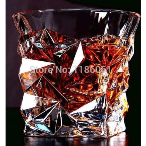 2 PCS / Set Square Crystal Whiskey Glass Cup For the Home Bar Beer Water and Party Hotel Wedding Glasses Gift Drinkware