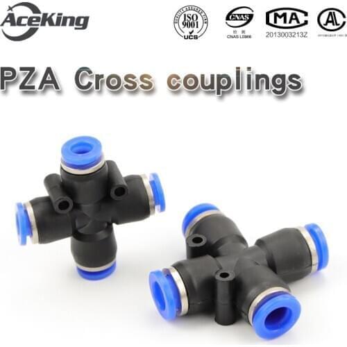 4-port equal diameter pneumatic joint PZA8mm 10mm 4mm 4mm 12mm outer diameter hose inserts 4-port equal diameter shunt gas quick