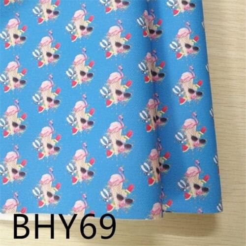 Free shipping 7.6*12inch cartoon print synthetic leather fabric for DIY accessories BHY69