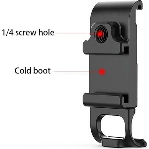 Battery Side Door for GoPro Hero 9 Black Action Camera Metal Battery Lid Type-C Charging Port Cold-shoe Mount 1/4 Screw Hole